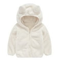 thumbnail image 1 of Quealent Toddler Spring Jacket Fall Clothes Toddler Baby Boys Girls Hooded Jacket Windbreaker Cartoon Print Lightweight Coat Fall Long Sleeve Windproof Outwear White,4-5 Years, 1 of 4