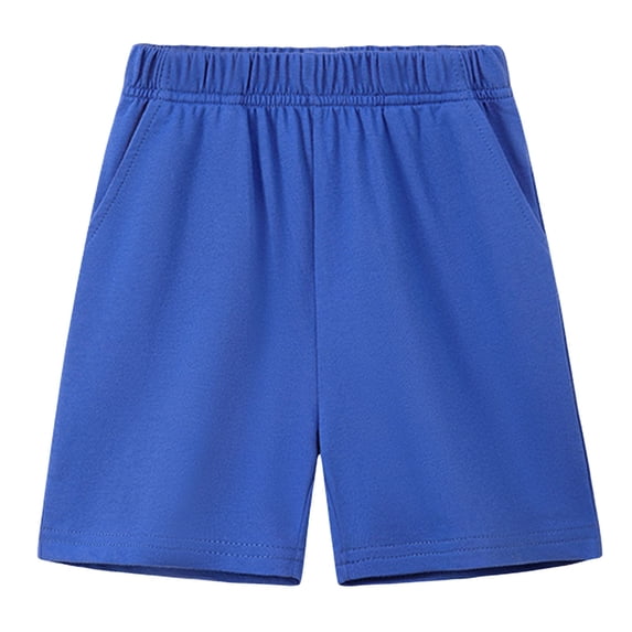 Quealent Toddler to Youth Athletic Shorts for Boys and Girls Soccer Basketball Sports Blue for Size 7-8 Years