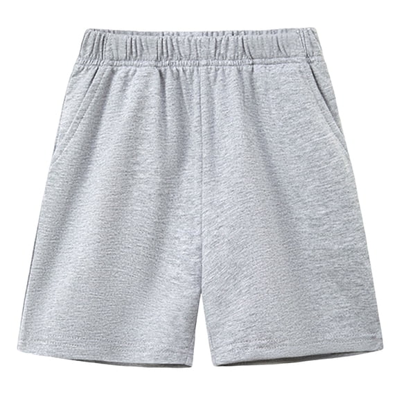 Quealent Toddler to Youth Athletic Shorts for Boys and Girls Soccer Basketball Sports Gray for Size 2-3 Years