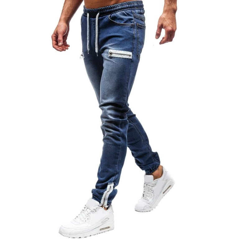 Quealent Undies Mens Underwear Trouser Pure Colour Jean with