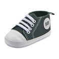 thumbnail image 1 of Quealent Unisex Baby Girls Boys Shoes Soft Sole Canvas First Walkers High Top Anti-Slip Sneakers Dark Green for Size 5.5, 1 of 8