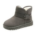 thumbnail image 1 of Quealent Winter Boots Boys Girls Soft Warm Shoes Toddler Black Snow Boots (Toddler/Little Kid) Gray for Size 2, 1 of 7
