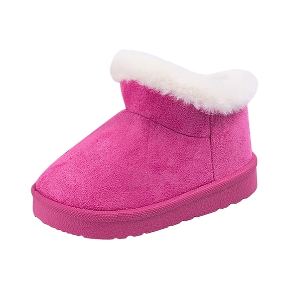 Quealent Winter Boots for Toddler Boys and Toddler Girls Hot Pink for Size 8