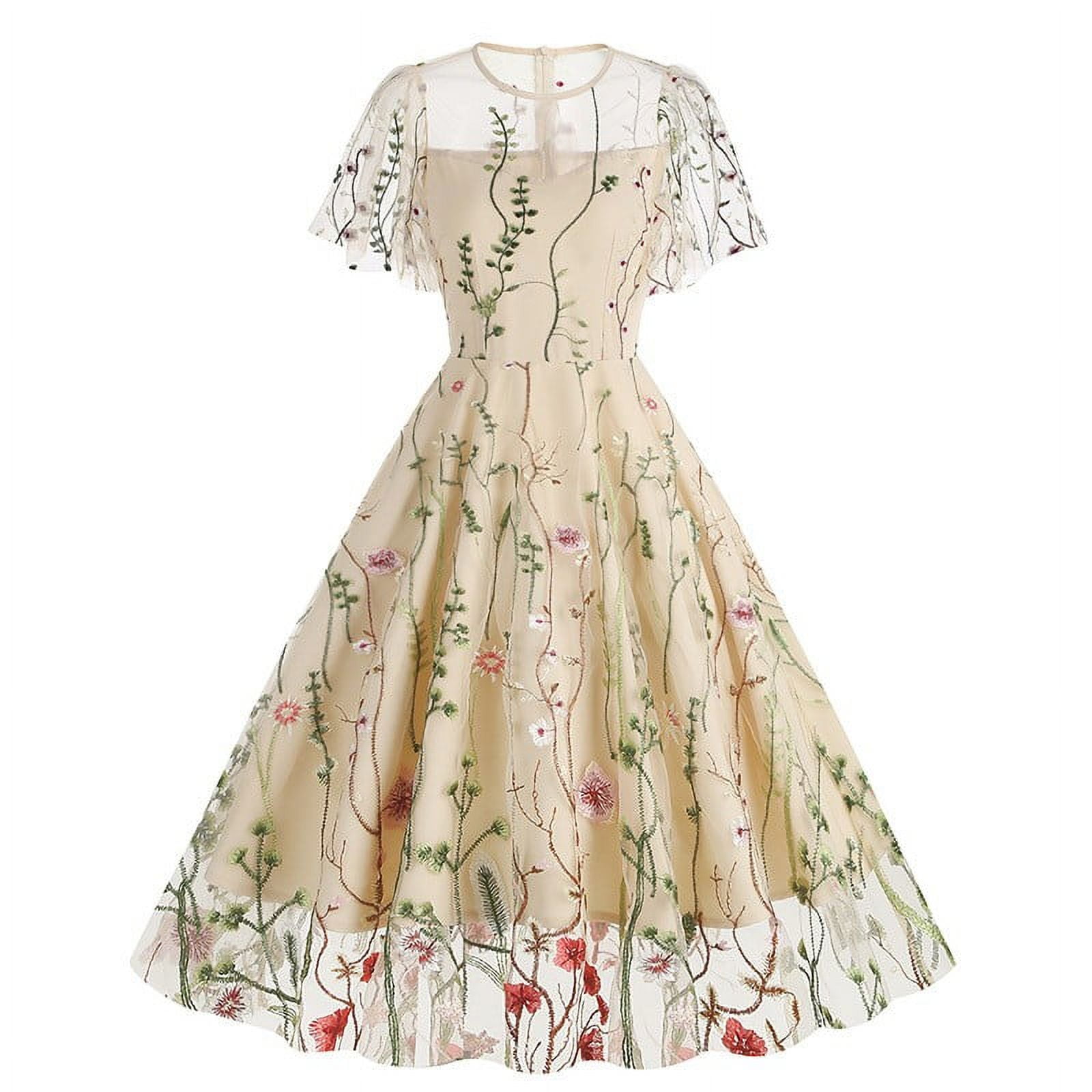 all sheer flower dress（beige）