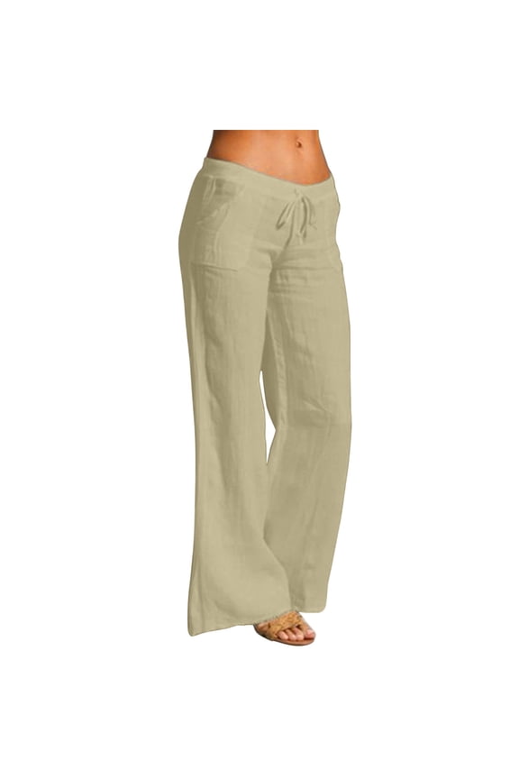 Women Pants Trendy Women's Yoga Dress Pants Strechy Straight Leg Work Pants Business Office Casual Slacks with Pockets (Yellow,XL)