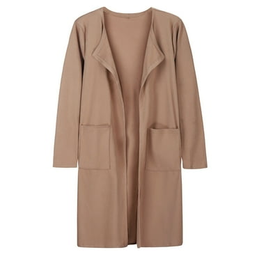 Women's Classic Coat Open Front Bowed Belted Oversized Long Jacket Wrap Cardigan Coatigan With Tie Belt 3313598 14y0ow