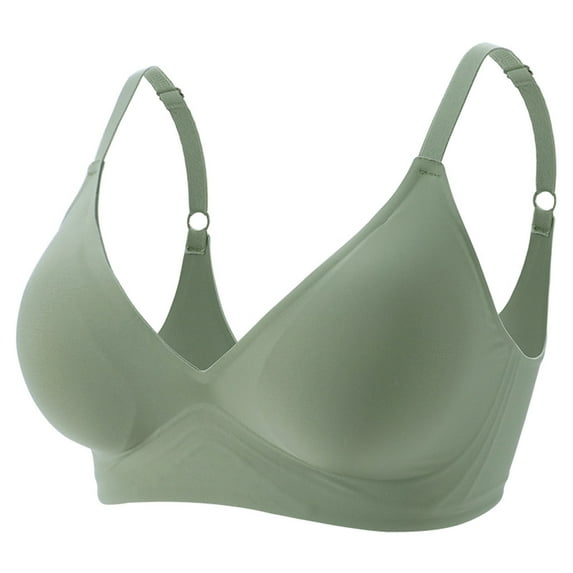 Quealent Womens Sports Bras Longline Sports Bras for Women Spaghetti Straps Padded Yoga Bra Crisscross Strappy Crop Workout Tank Top,Green L