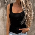 thumbnail image 1 of Quealent Womens Workout Tops V Neck Tank Tops for Women Side Split Sleeveless Shirts Loose Fit,Black M, 1 of 5