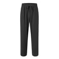 thumbnail image 1 of Quealent Work Pants for Men Big and Tall Men's Way Stretch Dress Pant Slim Fit Flat Front (Black,XXL), 1 of 5