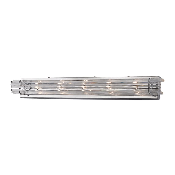Quebec 5-Light Vanity Sconce in Chrome with Clear Crystal Rod Diffusers