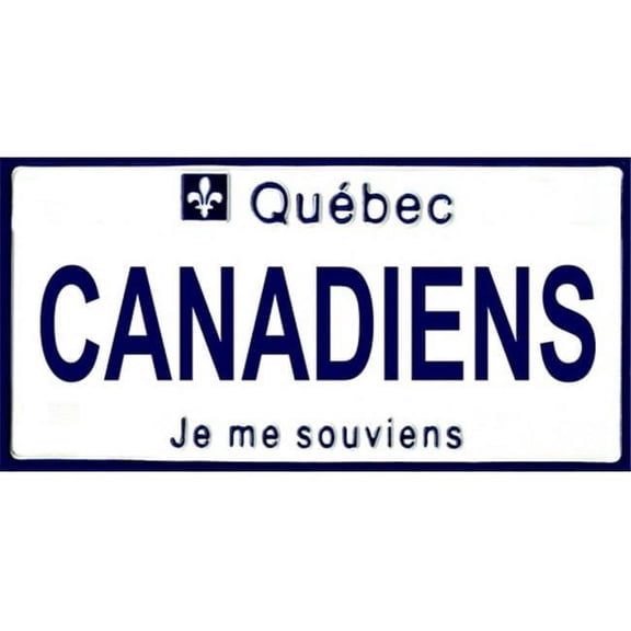 Quebec Canada Province Background License Plates- Canadiens 6 x 12 standard size license plates