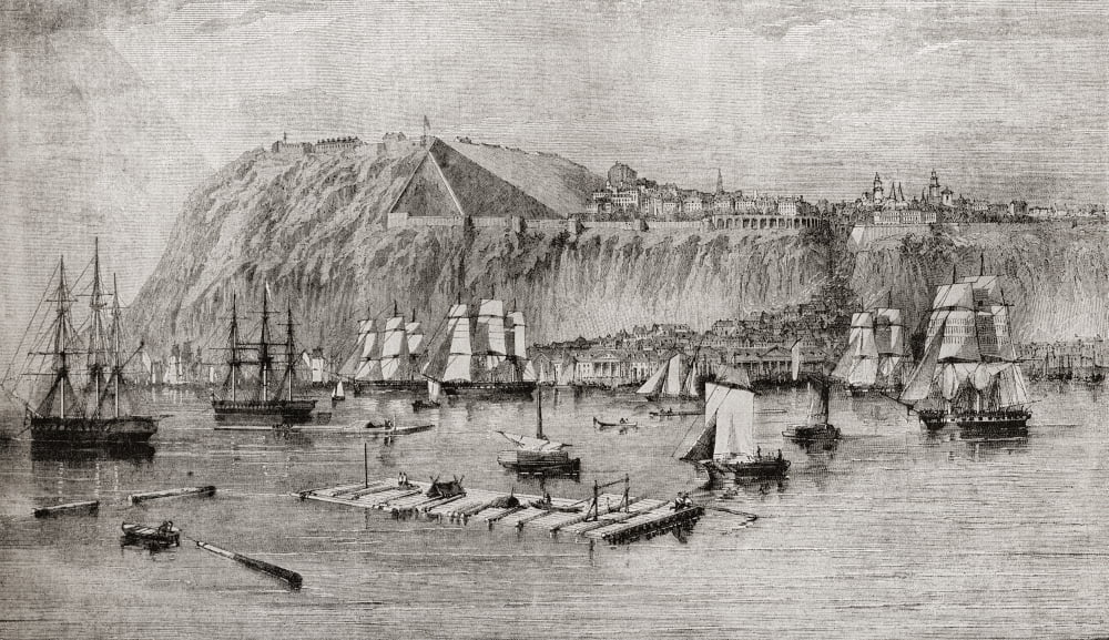 Quebec Canada in 1860 From Edward VII His Life and Times published 1910 Canvas Art - Ken Welsh Design Pics (18 x 10)
