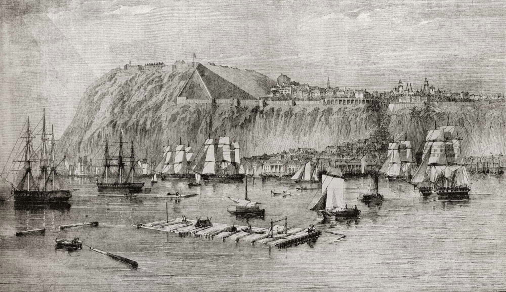 Quebec Canada in 1860 From Edward VII His Life and Times published 1910 Canvas Art - Ken Welsh Design Pics (36 x 20)