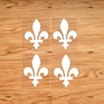 thumbnail image 1 of Quebec Fleur De Lys Sticker Decal Vinyl Flag Canada - 4 Pack White 4" - For Car Boat Laptop Cup No Background Die-cut, 1 of 6