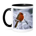 thumbnail image 1 of 3dRose, Quebec. Male northern cardinal bird, ice storm-CN10 BJA0019 - Janyes Gallery, 11oz Two-Tone Black Mug, 1 of 7