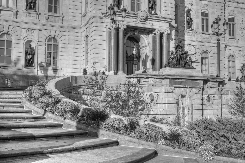 Quebec Parliament buildings Quebec City Quebec Canada Canvas Art - David Chapman Design Pics (38 x 24)