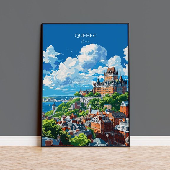 Quebec Travel Travel Print Of Quebec Quebec City Gift Quebec Art Lovers Gift Gift Art Wall Art Print
