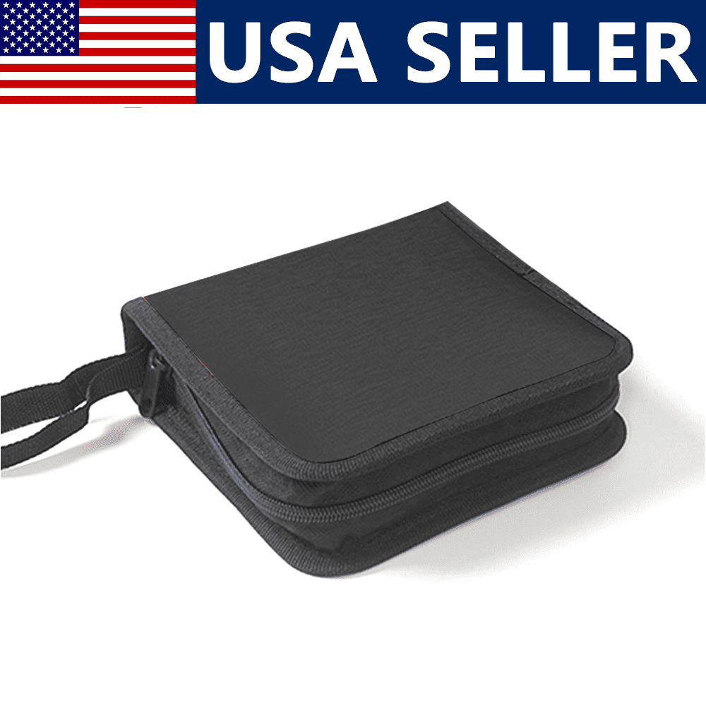 QueelQuest PU Leather CD DVD Storage Case Holder Binder Portable VCD ...