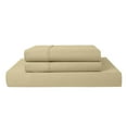 thumbnail image 1 of Queen 3-PC (1 Fitted + 2 Pillowcases) Pure Organic Bed Sheet Set 1000-Thread Count, 30" Deep Pockets - Taupe, 1 of 6