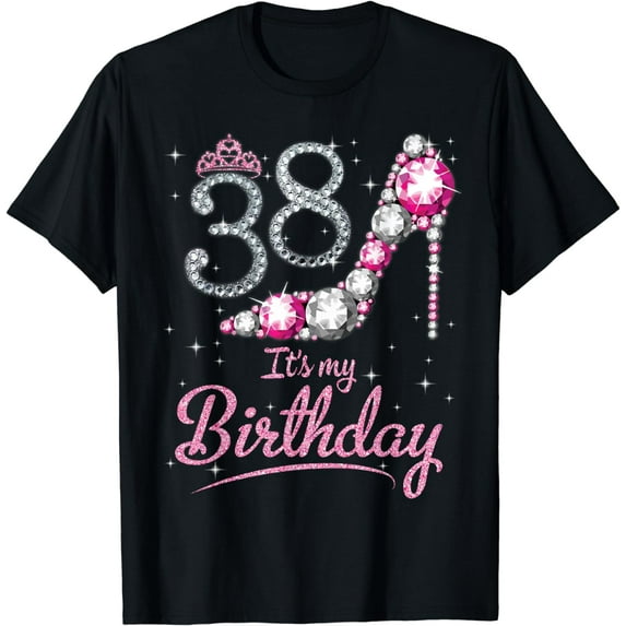 Queen 38 Years Old It's My Birthday Vintage Retro Girl Shirt