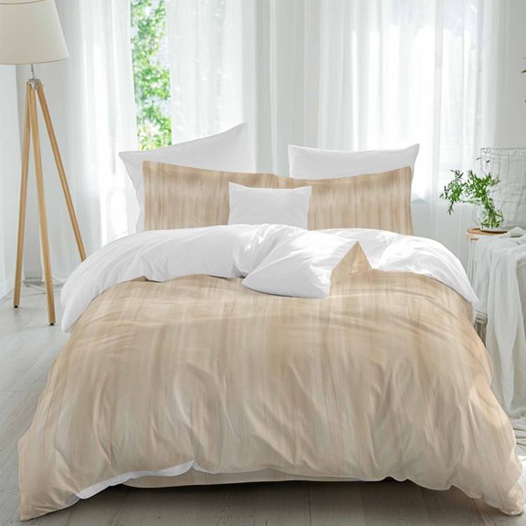 Queen 4 Piece Bedding Set Gradient Yellow Abstract Texture Soft Breathable Duvet Cover and Pillowcase,Modern Minimalist Art Duvet Cover Set Washable Bed Sheets for Bedroom Dormitory Guest Room