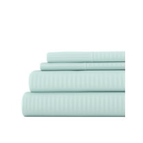 Queen, 4 Piece Embossed Hotel Style Bed Sheets in Aqua by Comfort Canopy