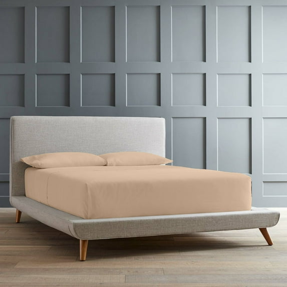 Queen - 60" x 80" Size Microfiber Bed Sheets Luxury 1800 Thread Count Brushed Microfiber Sheet Set Super Soft & Silky Feel 35 Inch Deep Pocket - Queen, Peach