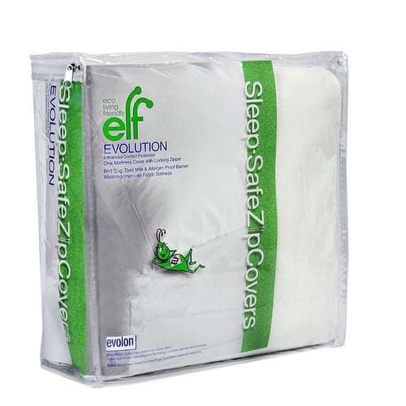 Queen 9" / Sleep Safe ZipCover Evolution Evolon Bed Bug, Dust Mite, and Allergen Mattress Encasement / Allergy Mattress Protector