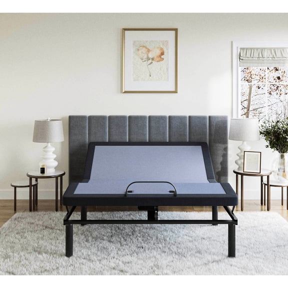 Queen Adjustable Bed Base Os25, Including Massage & 15.21 In. Tall Product Os25 With Head Foot Positioning, Programmable Memory
