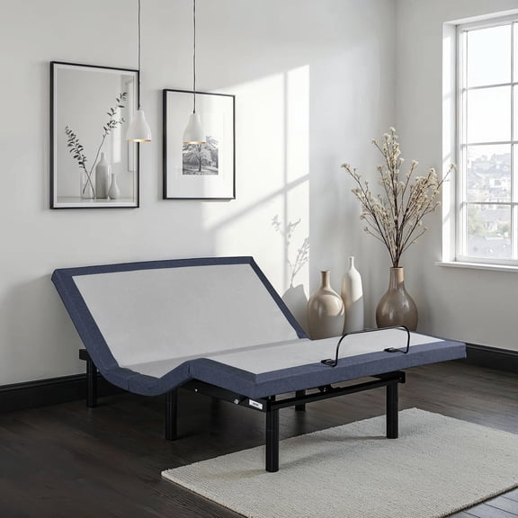 Queen Adjustable Bed Base with Three Vibration Modes and Head and Foot Position Adjustments