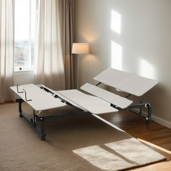 Queen Adjustable Bed Frame, Ergonomic Electric Bed Base with Wireless Remote, Head and Foot Incline, Zero Gravity Bed, Anti-Snore, Easy Assembly