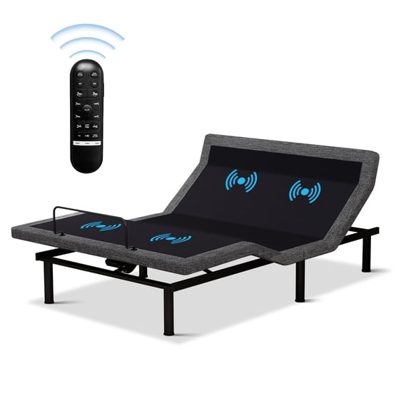 Queen Adjustable Bed Frame with Massage, Pillow-Tilt, Head and Foot Lift, Adjustable Height Bed Base with Wireless Remote & USB Ports, Zero Gravity , Anti-Snore, Smart APP Control