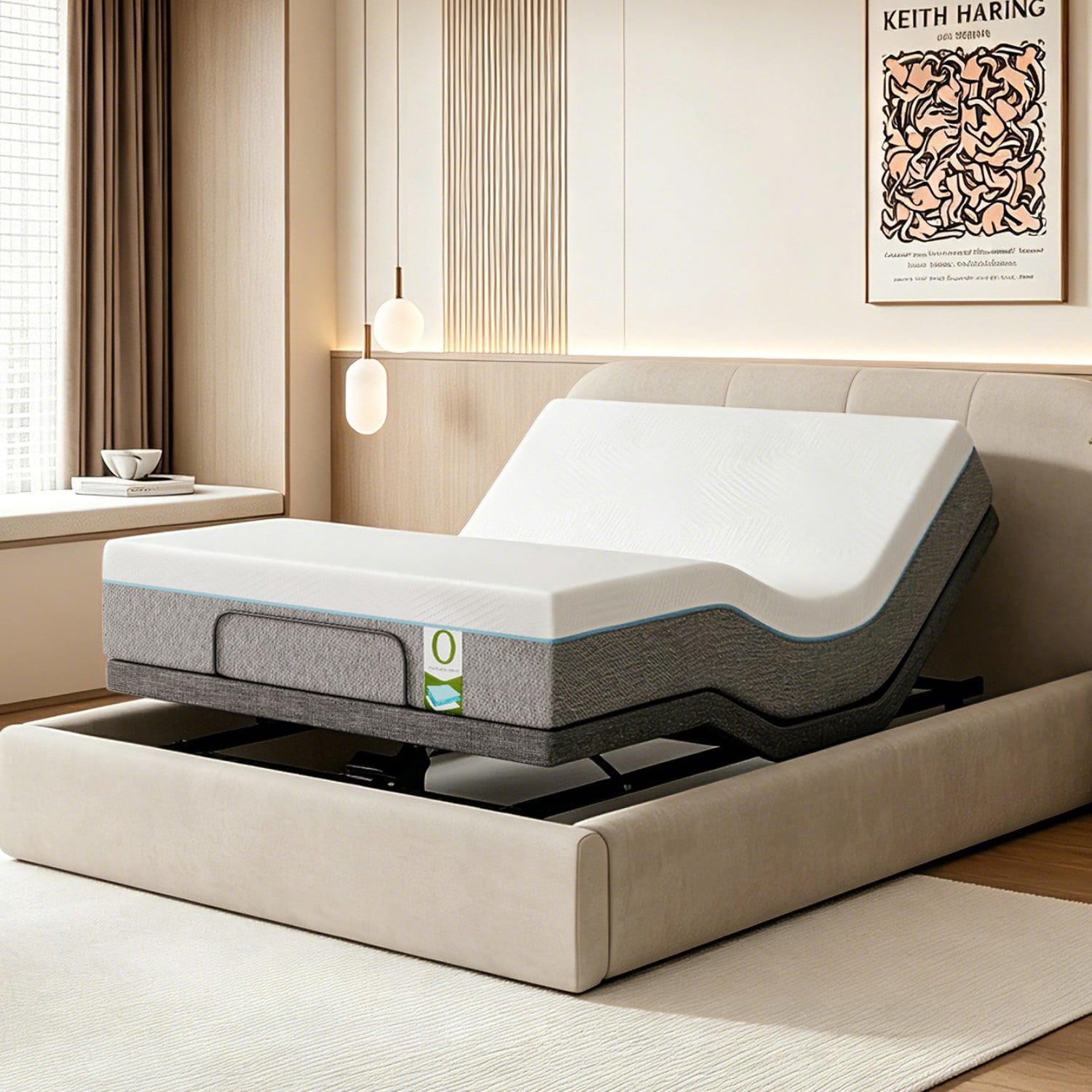 Queen Adjustable Bed Frame with Mattress – 12 Inch Gel Memory Foam Mattress in Box, Electric Base with LED Light, USB Ports, Wireless Remote, Zero Gravity, Anti-Snore