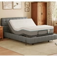 thumbnail image 1 of Queen Adjustable Bed Frame with Mattress,12 Inch White Gel Memory Foam Medium-Firm Mattress in Box,Pillow-Tilt, Head and Foot Lift, Updated AElectric Beds with APP Control,USB, Massage, 1 of 9