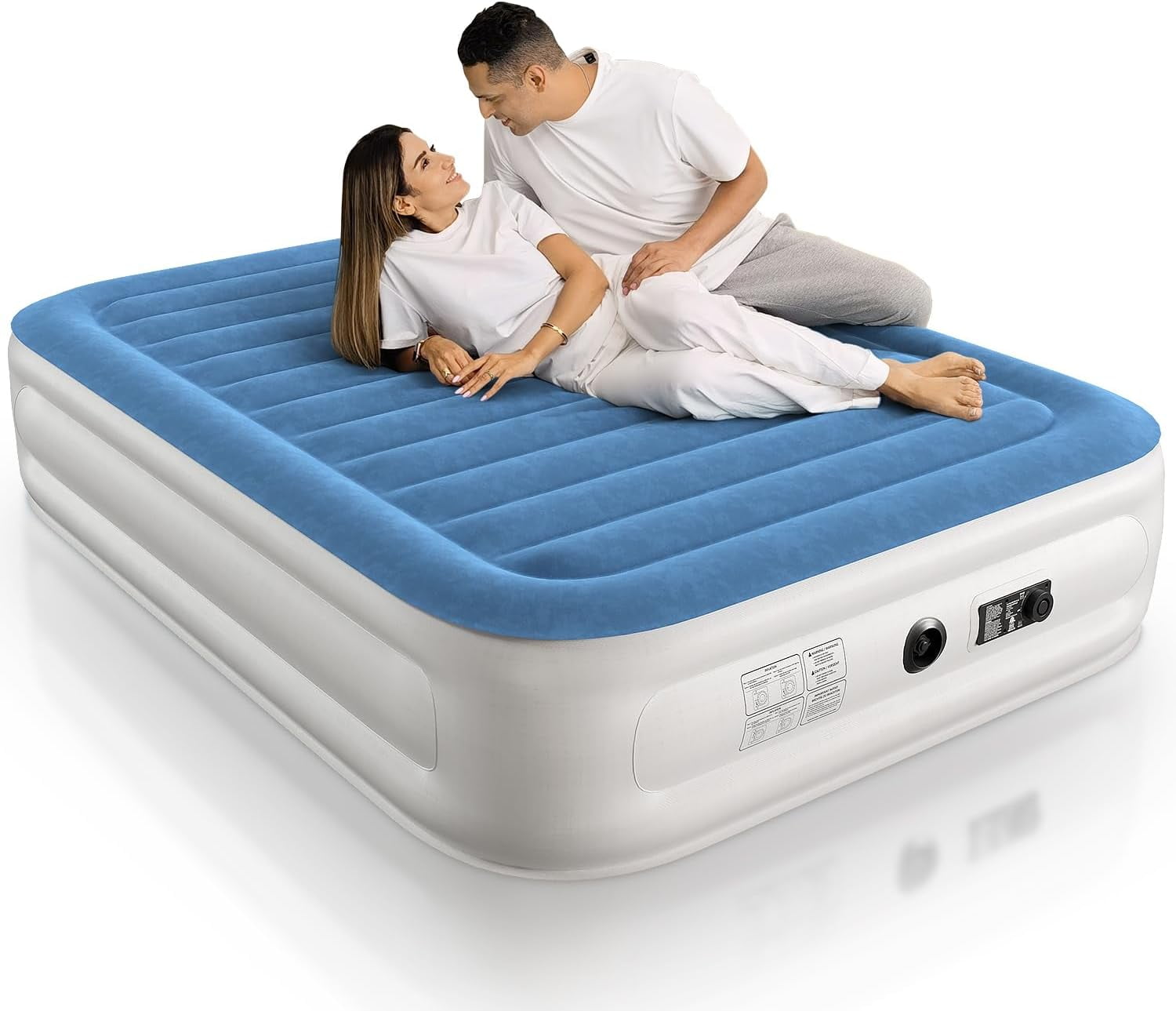 Queen Air Mattress with Built in Pump 18 Inch High Queen Air Mattress 3 ...