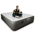 thumbnail image 1 of Queen Air Mattress,18-Inch Inflatable Bed with Built-in Pump, Top Plush Velvet Material Air Bed,3Minute Quick Inflation/Deflation,Suitable for Camping& Guests& Home,Gray, 1 of 9