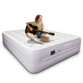 thumbnail image 1 of Queen Air Mattress,18-Inch Inflatable Bed with Built-in Pump, Top Plush Velvet Material Air Bed,3Minute Quick Inflation/Deflation,Suitable for Camping& Guests& Home,Purple, 1 of 9