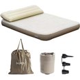 Queen Air Mattress with Fast Inflating Pump, Detachable Pump, Double