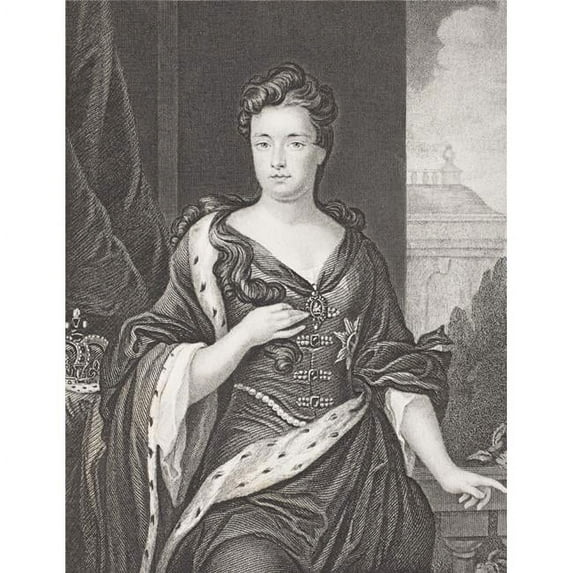Queen Anne 1665 - 1714 Queen of Great Britain From 1702 - 1714 Second Daughter of James II From The Book Gallery Poster Print - Large - 24 x 32