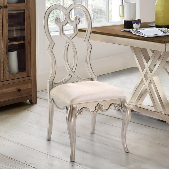 Queen Anne Back Chairs, Set of 2 with Plush Support / Perfect as Accent Chairs in Various Settings