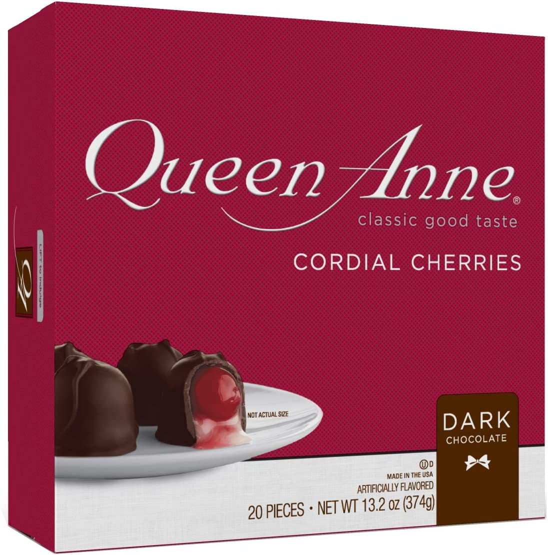 Queen Anne Cordial Cherries Dark Chocolate 13.2 OZ