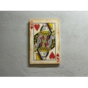 Queen Art Canvas, Abstract Wall Decor, Playing Card Canvas Art, Modern Art, Play Room Art, Queen of Hearts Playing Card Printed, Canvas Wall Decor - Rolled Canvas