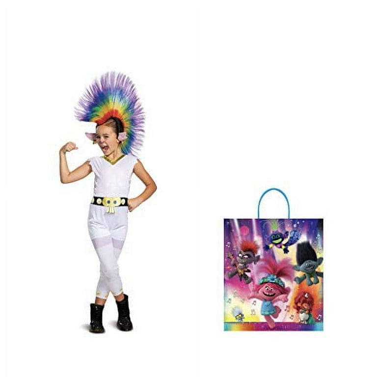 Queen Barb Costume Trolls World Tour Classic Rainbow with Wig Medium 8 10