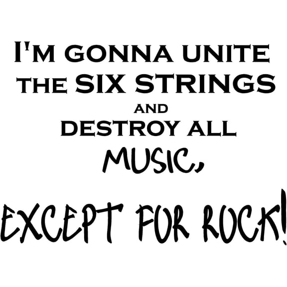 Queen Barb Villain Character Trolls Movie Quotes Wall Decal - I'm Gonna Unite The Six Strings And Destroy All Music Except For Rock | 14" x 20" Removable Vinyl Kids Bedroom Home Art Decoration Sticker