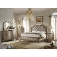 thumbnail image 1 of Queen Bed, Beige Fabric & Antique Taupe, 1 of 3