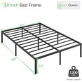 thumbnail image 1 of Queen Bed Frame, 14 Inch Metal Platform Bed Frame with No Box Spring Needed, Heavy Duty Steel Slat Support, Easy Assembly, 1 of 6