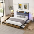 thumbnail image 1 of Queen Bed Frame - 4 Drawers & Charging Station, 1 of 16