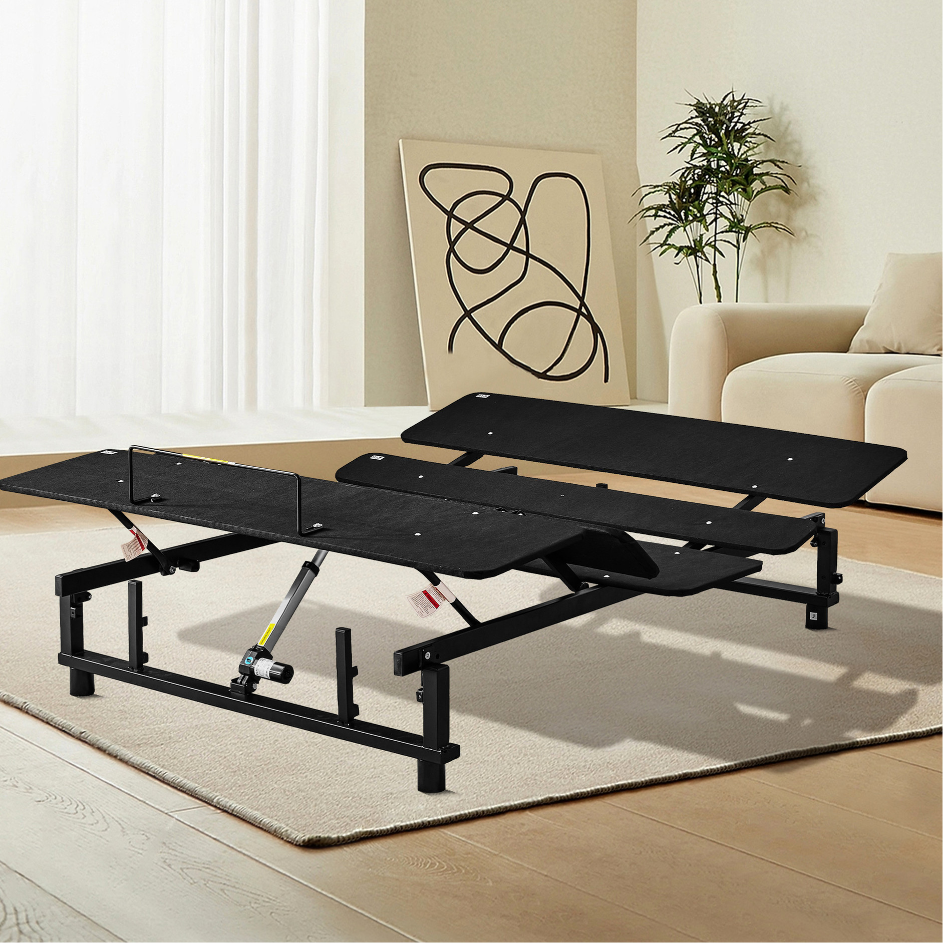 Bed Foot Riders Queen Bed Frame Adjustable Head and Foot Positions Wireless Remote High ...