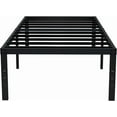 thumbnail image 1 of Queen Bed Frame No Box Spring Needed 18 Inch Heavy Duty Metal Tall Platform Bed Frame California King Size with Large Storage Space, Easy Assembly, Black, 1 of 8