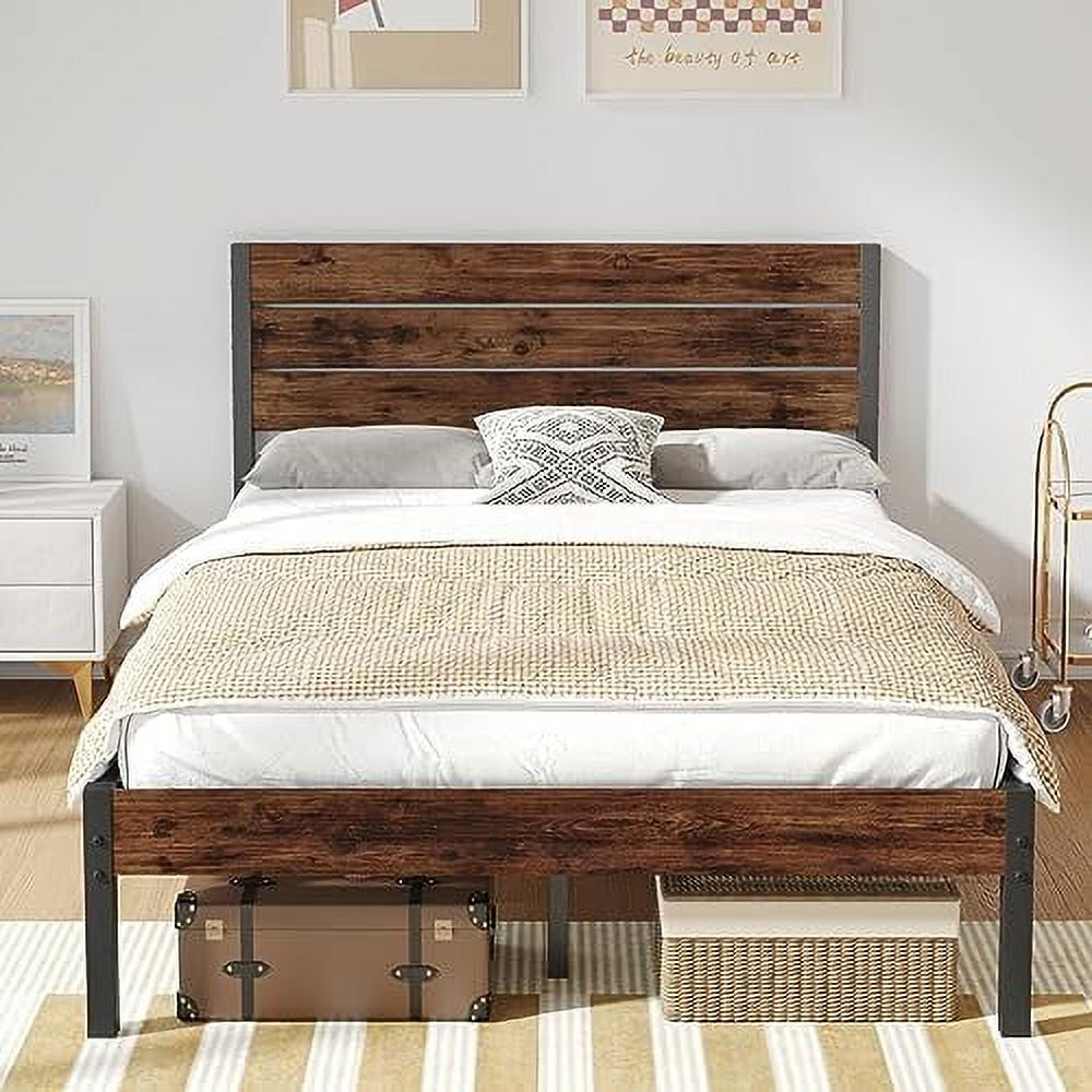 Queen Bed Frame with Headboard and Footboard Metal Queen Bed Frame with ...